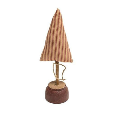 Red Stripe Ticking Christmas Tree on Base 11 - The Fox Decor